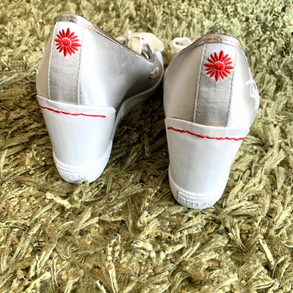 Replay White/Silver High Heels with velvet ribbons - Picture 4 of 7